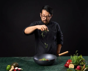 Tigaie Wok 32 cm Aluminiu Ceramica Antiaderenta | Samurai Gourmet