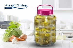 Borcan din sticla cu capac din plastic 8L, Art of Dining by Heinner