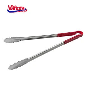 Cleste Inox Universal cu Maner Silicon 40 cm Vanora Home – Ustensila pentru Servire si Gatit