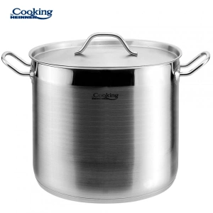 Oala cu Capac din Inox Maestro Cooking by Heinner, 16L, 30 x 23 cm, Baza Capsulata 5 Straturi, Inductie