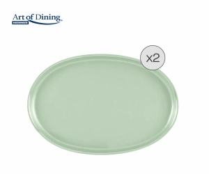 Set 2 Platouri Ceramica 30 x 20 cm Yvonne Verde, Heinner Art of Dining