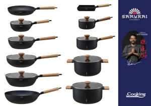 Tigaie Wok 24 cm cu Capac Sticla | Samurai Gourmet
