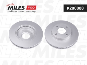 MILES K200088 Prednji Kočioni Diskovi 258 mm – provetreni, coated