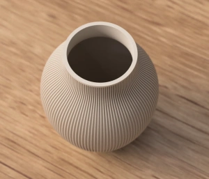 Vază „Linea” 3D – Vază Decorativă cu Striații Verticale, Design Modern - Img 2