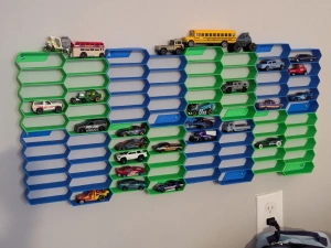 Organizator Raft Hexagonal pentru Mașinuțe Hot Wheels – 10 Poziții - Img 3