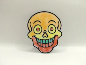 Set 4 Figurine Halloween de Colorat + 12 Carioci Lavabile Incluse – Dovleac, Fantomă, Vampir și Craniu - Img 2