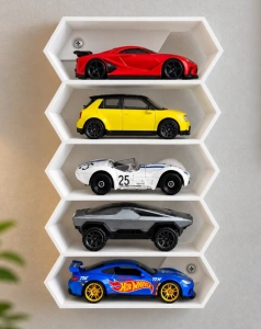 uport 5 Mașinuțe Hot Wheels 1:64 – Raft Display de Perete