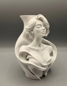 Vază „Aphira” 3D – Vază Decorativă Sculpturală cu Siluetă Feminină - Img 3