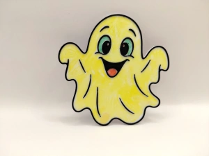 Set 4 Figurine Halloween de Colorat + 12 Carioci Lavabile Incluse – Dovleac, Fantomă, Vampir și Craniu - Img 4