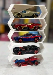 uport 5 Mașinuțe Hot Wheels 1:64 – Raft Display de Perete - Img 2