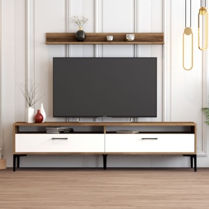Έπιπλο TV Istanbul-Walnut, Λευκό