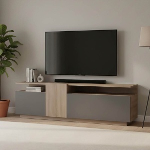 Έπιπλο TV Vendora Ανθρακί 150x29.5x46.3 cm