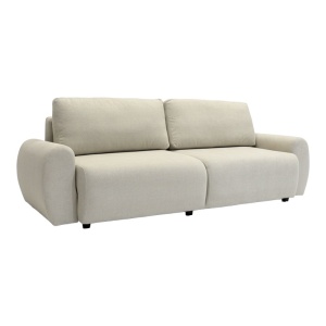 Αναδιπλούμενος καναπές 3 θέσεων Hungie, Μπεζ, 250x92x89 cm - Img 2