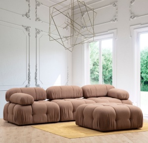 Αρθρωτός καναπές Bubble Καφέ 95x95x45 cm - Img 2
