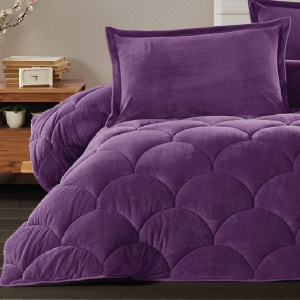 Αφράτο πάπλωμα Fluffy Μωβ 195x215 cm