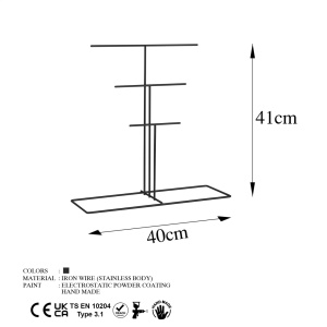 Βάση κοσμημάτων TK-006 Μαύρο 40x41x15 cm - Img 8