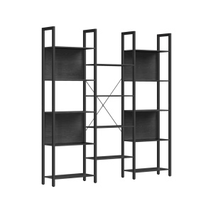 Βιβλιοθήκη Vasagle Μαύρη 158x24x164.6 cm