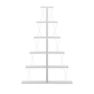 Βιβλιοθήκη mini Tars λευκή 130x22x146 cm - Img 2