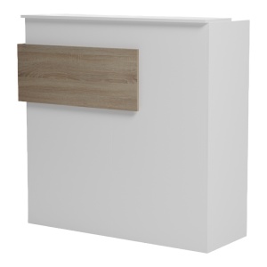 Γραφείο υποδοχής Optima, Λευκό, 40x110x110 cm - Img 5