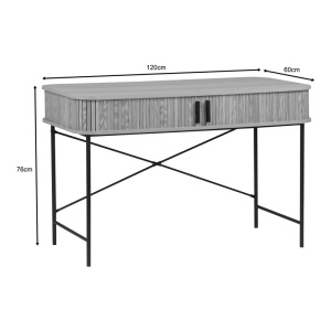 Γραφείο Scandi, Pako World, MDF/Μέταλλο, Φυσικό, 120x60x76 cm - Img 7