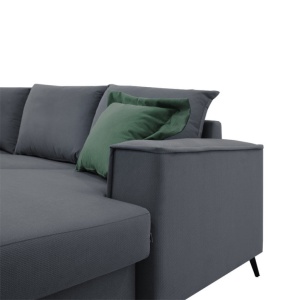 Γωνιακός Καναπές Pako Word Fabulos Ανθρακί 240 x 165 x 95 cm - Img 5