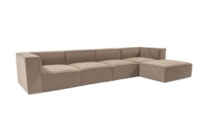 Δεξιός Γωνιακός Καναπές Sora Cappuccino 430x75x102 cm - Img 7