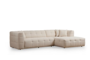 Δεξιός Modular Γωνιακός Καναπές Cady Μπεζ 300x150x72 cm - Img 5