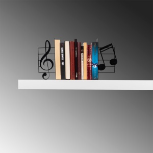 Διακοσμητικός μεταλλικός βιβλιοστάτης Kitap tutucu Μαύρο 30.5x14x22 cm - Img 2