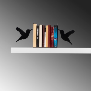 Διακοσμητικός μεταλλικός βιβλιοστάτης Kitap tutucu Μαύρο 42.5x14x22 cm cm - Img 2