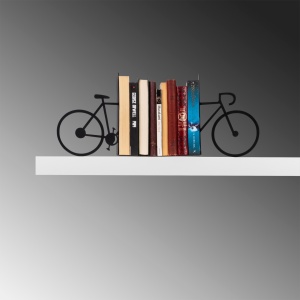 Διακοσμητικός μεταλλικός βιβλιοστάτης Kitap tutucu Μαύρο 44x14x23 cm - Img 2