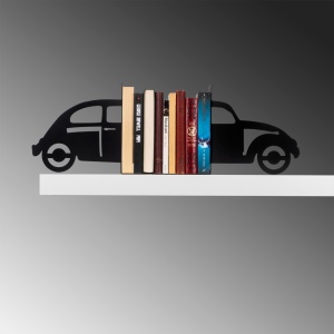 Διακοσμητικός μεταλλικός βιβλιοστάτης Masina Kitap tutucu Μαύρο 35x14x22 cm - Img 2
