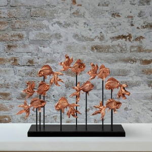 Διακοσμητικό αντικείμενο GOLDFISH Καφέ 42x28x10 cm - Img 2