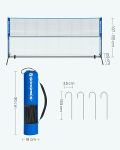 Δίχτυ μπάντμιντον Songmics Μπλε 400x155x103 cm - Img 7