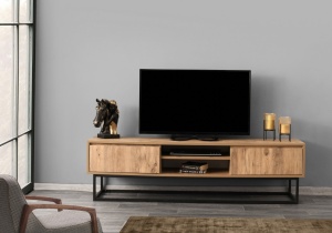 Έπιπλο TV Belinda 180 Μαύρο-Pine - Img 2