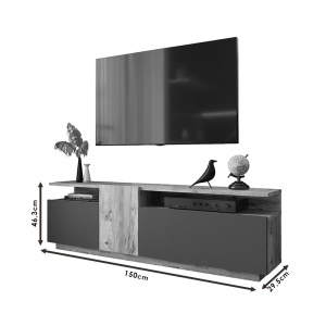 Έπιπλο TV Elana Sonoma-Λευκό 150x29.5x46.3cm - Img 6