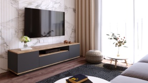Έπιπλο TV Fr7 Ανθρακί 180x44.6x44.5 cm - Img 3