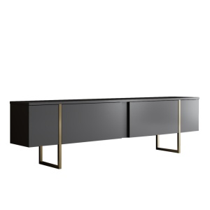 Έπιπλο TV Luxe Ανθρακί 180x30x50 cm - Img 6