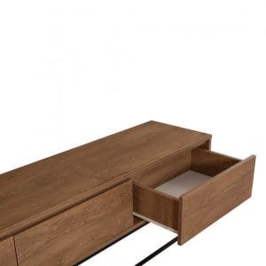 Έπιπλο TV Milo 180 Walnut-Μαύρο - Img 5