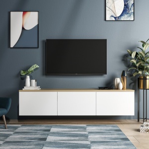 Έπιπλο TV Neon Λευκό-Oak - Img 3