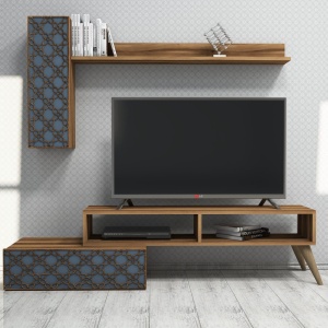 Έπιπλο TV Planet-Walnut, Chalcedony - Img 3