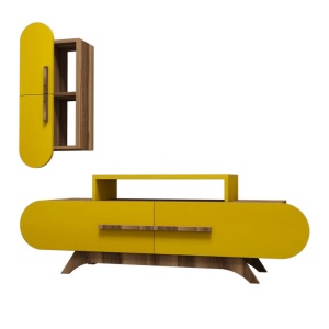 Έπιπλο TV Rose S-Walnut, Yellow - Img 3