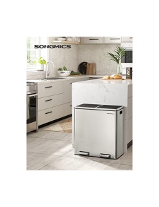 Κάδος ανακύκλωσης, Songmics, 2 διαμερίσματα, LTB60NL, 2 x 30 L - Img 2