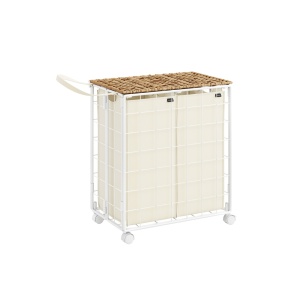 Καλάθι απλύτων Songmics Μπεζ 57x33x60 cm