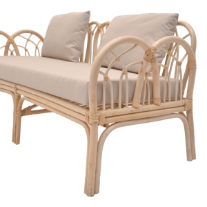 Καναπές κήπου 2 θέσεων Ytrone Boho Pako World Natural 166x61.5x71 cm - Img 6