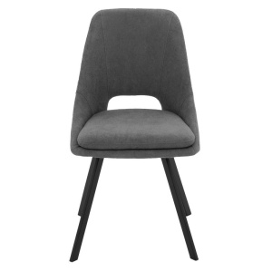 Καρέκλα Initiate material teddy σκούρο γκρι πόδια metalice negre 48x57x85 cm - Img 4