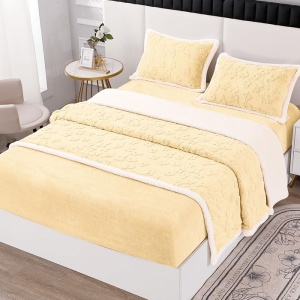 Κλινοσκεπάσματα με Λάστιχο 180x200 Comfy V9 Κίτρινο (Cocolino)