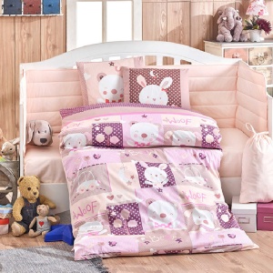 Κλινοσκεπάσματα Bebe Snoopy Pink (Βαμβάκι Poplin)