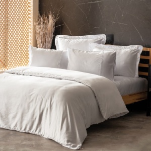 Κλινοσκεπάσματα King Size Silky Λευκό (Σατέν Deluxe)