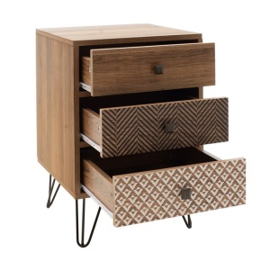 Κομοδίνο Boho Walnut 40x40x59 cm - Img 3
