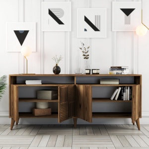 Κονσόλα Milan Walnut 180x78.6x35 cm - Img 3